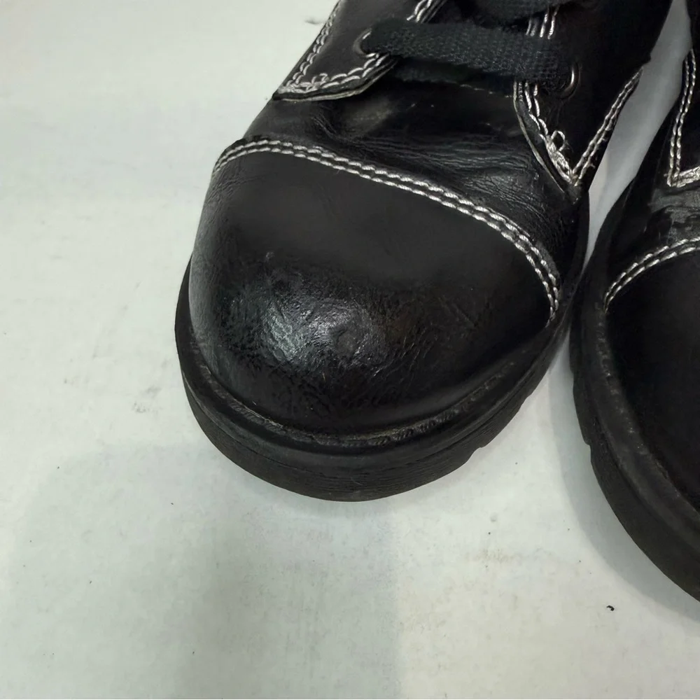 Vintage Y2K Airwalk Black Leather Lace-Up Work Shoes – Women’s 8 - Picture 7 of 9